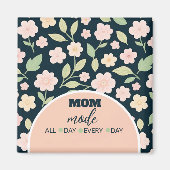 Modern Pink Wildflowers Pattern Magneet (Voorkant)