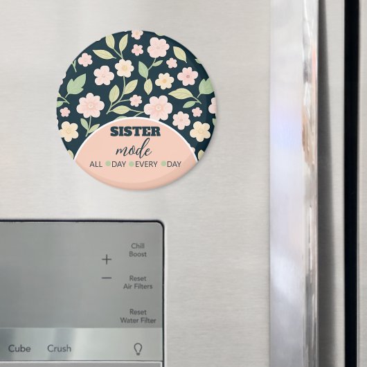 Modern Pink Wildflowers Pattern Magneet (Insitu (Koelkast))