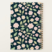 Modern Pink Wildflowers Pattern Notitieboek (Achterkant)