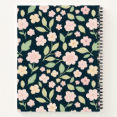 Modern Pink Wildflowers Pattern Notitieboek (Achterkant)