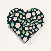 Modern Pink Wildflowers Pattern Notitieboek (Voorkant)