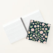 Modern Pink Wildflowers Pattern Notitieboek (Binnen)