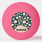 Modern Pink Wildflowers Pattern Pingpongbal (Achterkant)