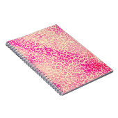 Modern Pink Yellow Waterverf Cheetah Animal Notitieboek (Rechterzijde)