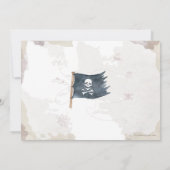 Modern Pirate Birthday Party Kinder uitnodiging (Achterkant)