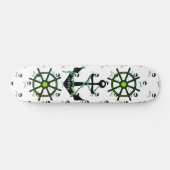 Modern Pirate Ship, voeg naam toe Persoonlijk Skateboard (Horizontaal)