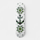 Modern Pirate Ship, voeg naam toe Persoonlijk Skateboard (Voorkant)