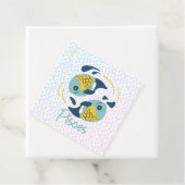 Modern Pisces Fish Zodiac Bedankjes Labels (In situ)