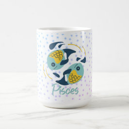 Modern Pisces Fish Zodiac Koffiemok