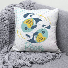 Modern Pisces Fish Zodiac Kussen