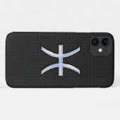 Modern Pisces Zodiac Black Snake Skin style Case-Mate iPhone Case (Achterkant (horizontaal))
