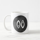 Modern Pisces Zodiac Sign Black Minimal Koffiemok (Links)