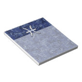 Modern Pisces Zodiac Sign Navy Blue Digital Camo Notitieblok (Schuin)