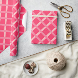 Modern pittig rood roze geometrisch cadeaupapier