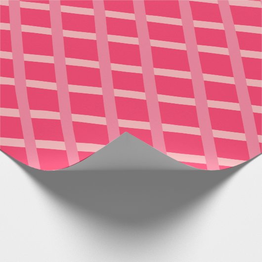 Modern pittig rood roze geometrisch cadeaupapier (Hoek)