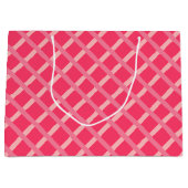 Modern pittig rood roze geometrisch groot cadeauzakje (Voorkant)