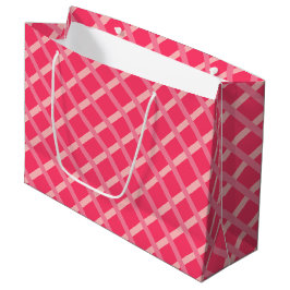 Modern pittig rood roze geometrisch groot cadeauzakje