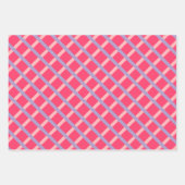 Modern pittig rood roze geometrisch inpakpapier vel (Voorkant 3)