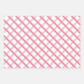 Modern pittig rood roze geometrisch inpakpapier vel (Voorkant 2)