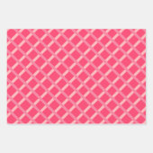 Modern pittig rood roze geometrisch inpakpapier vel (Voorkant)