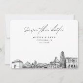 Modern Pittsburgh Bruiloft Save the Date Kaart (Voorkant)