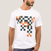 Modern Pixel Art Abstract Geometric Corner Design T-shirt (Voorkant)