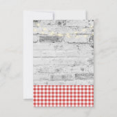 Modern Pizza + Bierstenen Baby shower Bedankkaart (Achterkant)