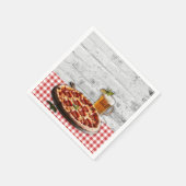 Modern Pizza + Bierstenen Baby shower Servet (Hoek)