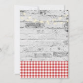 Modern Pizza + Bierstenen Baby shower Uitnodiging (Achterkant)