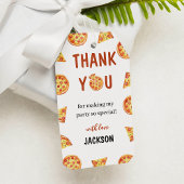Modern Pizza Dank u Label Verjaardagsfeest Cadeaulabel
