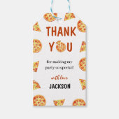 Modern Pizza Dank u Label Verjaardagsfeest Cadeaulabel (Voorkant)