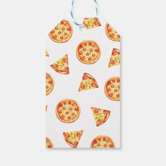 Modern Pizza Dank u Label Verjaardagsfeest Cadeaulabel (Achterkant)