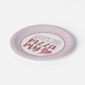 Modern Pizza My Heart Valentijnse Party Papieren Bordje (Gekanteld)