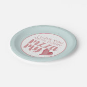 Modern Pizza My Heart Valentijnse Party Papieren Bordje (Gekanteld)