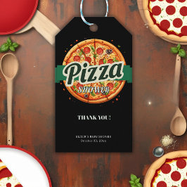 Modern Pizza Party Baby shower Cadeaulabel