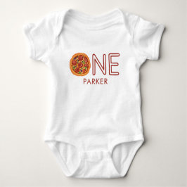 Modern Pizza Party First Birthday Personalized Bab Romper