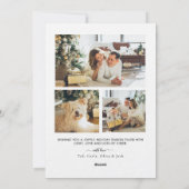 Modern Plaid 4 Photo Christmas  Feestdagenkaart (Achterkant)