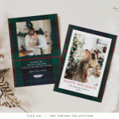 Modern Plaid Christmas Holiday Kaart Tartan