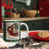 Modern Plaid Christmas Photo Collage Coffee Mug Koffiemok
