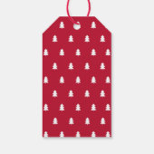 Modern Plaid Christmas Tree Cadeaulabel (Achterkant)