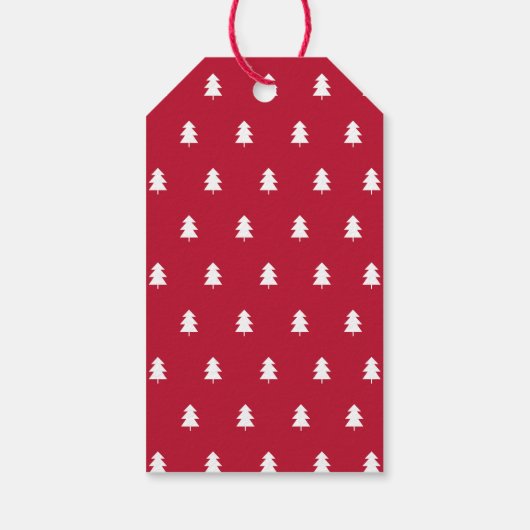 Modern Plaid Christmas Tree  Cadeaulabel (Achterkant)