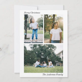 Modern Plaid | Kerstfotocollage Feestdagenkaart