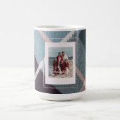 Modern Plaid Rustic Photo Christmas coffee mug Koffiemok (Center)