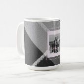 Modern Plaid Rustic Photo Christmas mug Koffiemok (Voorkant links)