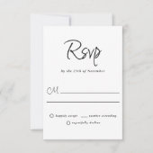Modern Plain and Simple Casual Wedding RSVP (Voorkant)
