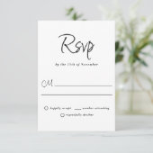 Modern Plain and Simple Casual Wedding RSVP (Staand voorkant)
