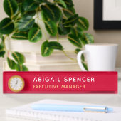 Modern Plain Classy Professional Cherry Red Naambordje
