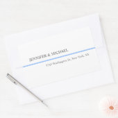 Modern Plain eenvoudige minimalistische bruiloft g Rechthoekige Sticker (Envelop)