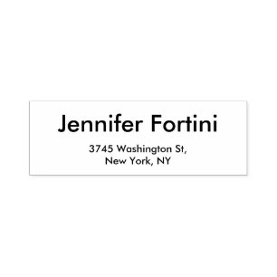 Modern Plain Elegant Black & White minimalist Zelfinktende Stempel