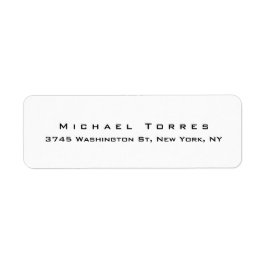 Modern Plain Elegant Creative Black & White Etiket